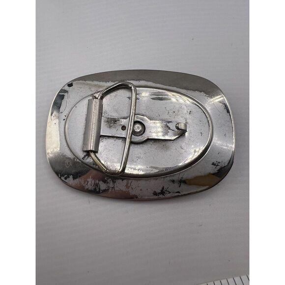 Reining‎ Western Belt Buckle Rodeo Silver And Black - Picture 3 of 3